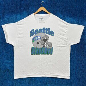Seattle Seahawks NFL Football White T-Shirt Size XXL
